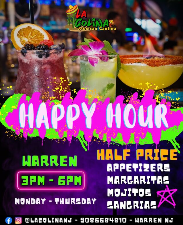 The happy hour was changed🔥
Margaritas, mojitos and sangrias $6 🍹🍷🍃
See you at Warren📍✨